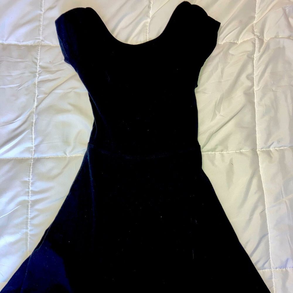 SO black cross cross back skater dress